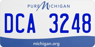MI license plate DCA3248