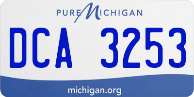 MI license plate DCA3253