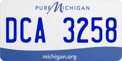MI license plate DCA3258