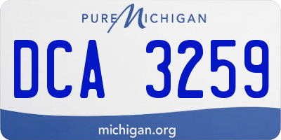MI license plate DCA3259