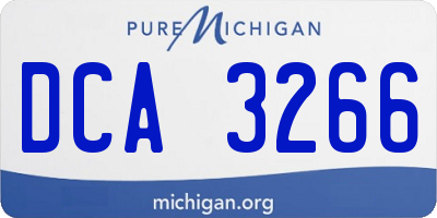 MI license plate DCA3266