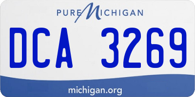 MI license plate DCA3269