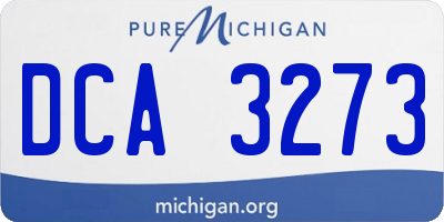 MI license plate DCA3273