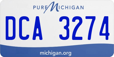 MI license plate DCA3274