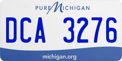 MI license plate DCA3276