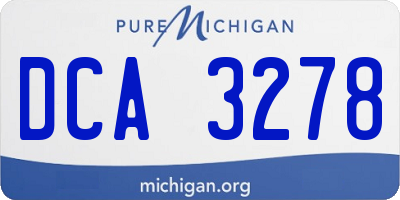 MI license plate DCA3278