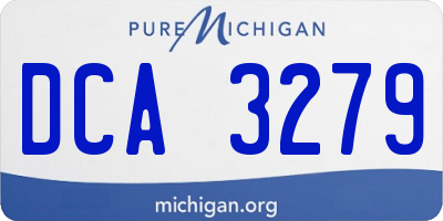 MI license plate DCA3279