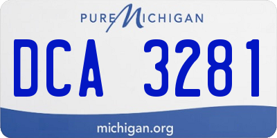 MI license plate DCA3281
