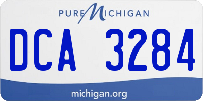 MI license plate DCA3284