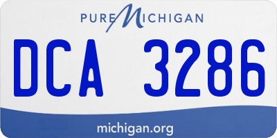 MI license plate DCA3286