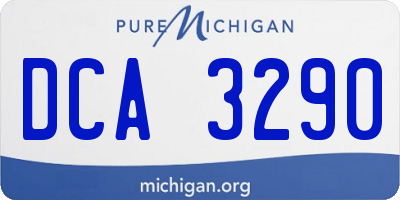 MI license plate DCA3290