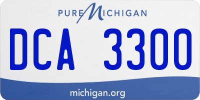 MI license plate DCA3300