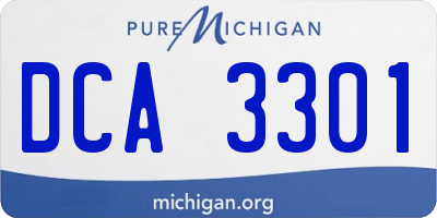 MI license plate DCA3301