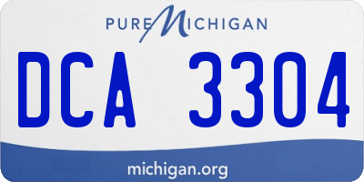 MI license plate DCA3304