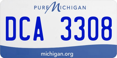 MI license plate DCA3308
