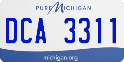 MI license plate DCA3311
