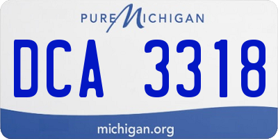 MI license plate DCA3318