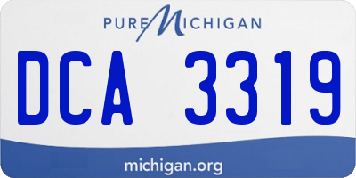 MI license plate DCA3319