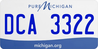MI license plate DCA3322