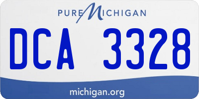 MI license plate DCA3328