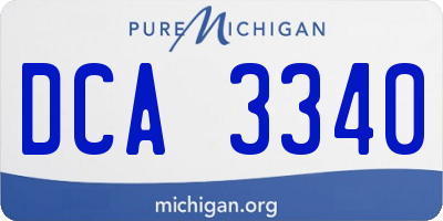 MI license plate DCA3340