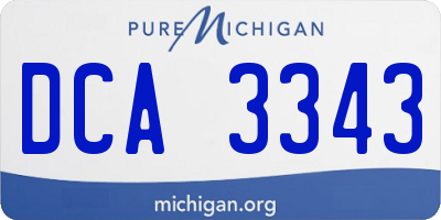 MI license plate DCA3343