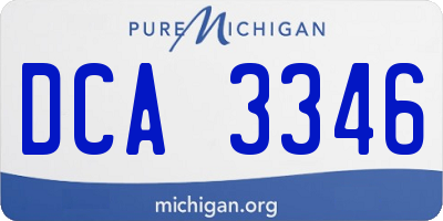MI license plate DCA3346