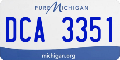 MI license plate DCA3351