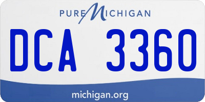 MI license plate DCA3360
