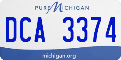 MI license plate DCA3374