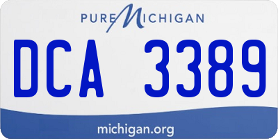 MI license plate DCA3389