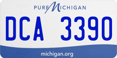 MI license plate DCA3390