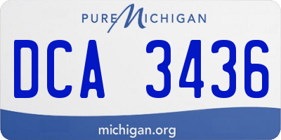 MI license plate DCA3436