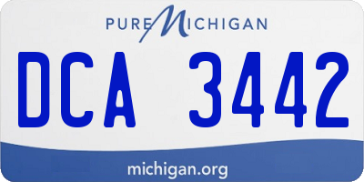 MI license plate DCA3442
