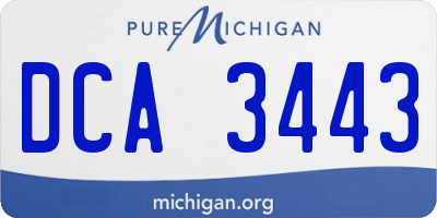MI license plate DCA3443