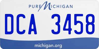 MI license plate DCA3458