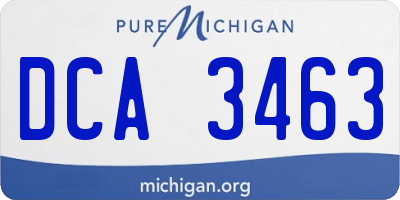 MI license plate DCA3463