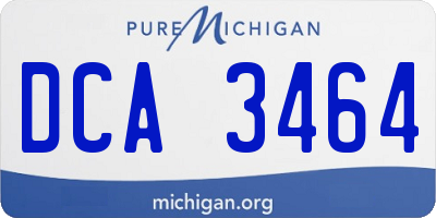 MI license plate DCA3464