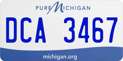 MI license plate DCA3467