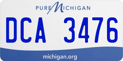 MI license plate DCA3476