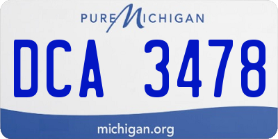 MI license plate DCA3478