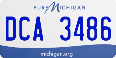 MI license plate DCA3486