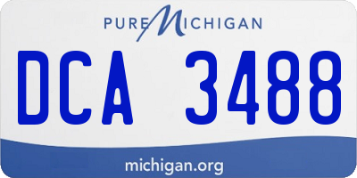 MI license plate DCA3488