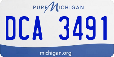 MI license plate DCA3491