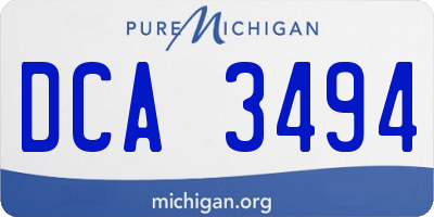 MI license plate DCA3494