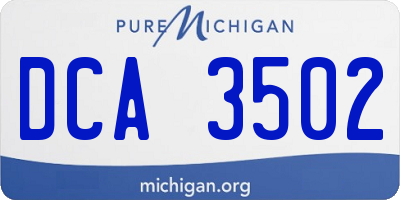 MI license plate DCA3502
