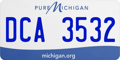MI license plate DCA3532