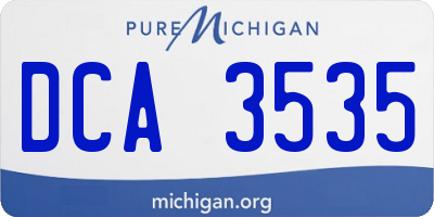 MI license plate DCA3535