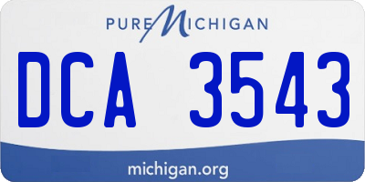 MI license plate DCA3543