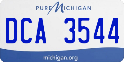 MI license plate DCA3544